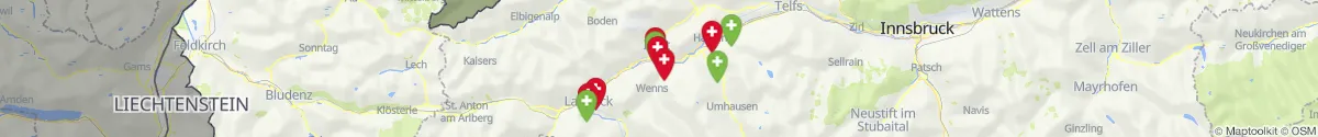 Map view for Pharmacies emergency services nearby Arzl im Pitztal (Imst, Tirol)